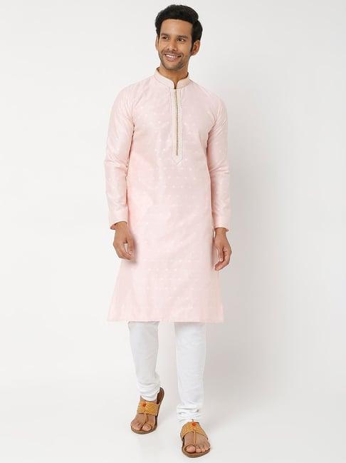 ethnicity pink printed kurta bottom set