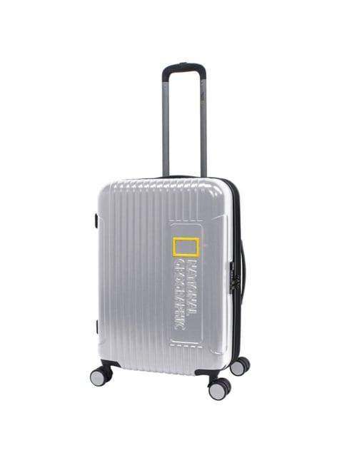 national geographic silver 8 wheel medium hard cabin trolley - 29 cm