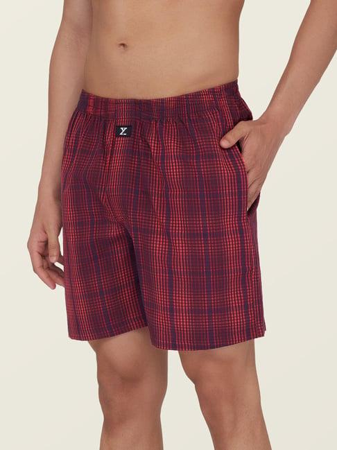 xyxx red check boxers