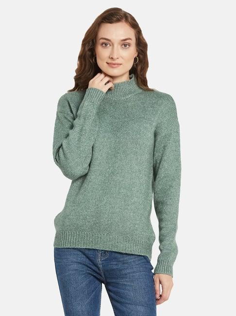 mettle green high neck pullover