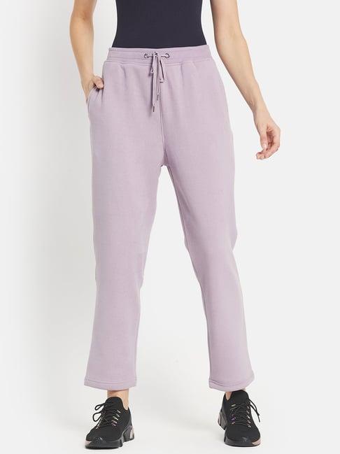 mettle lilac regular fit track pants