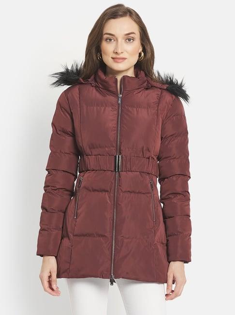 mettle maroon parka jacket