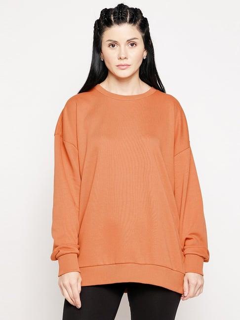 edrio orange regular fit sweatshirt