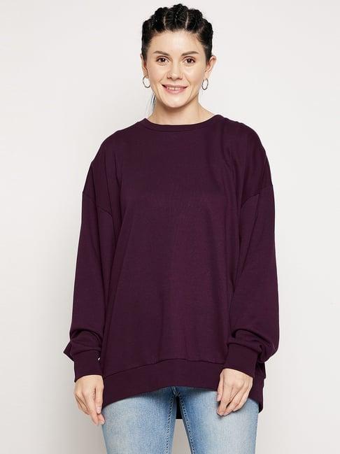 edrio purple regular fit sweatshirt