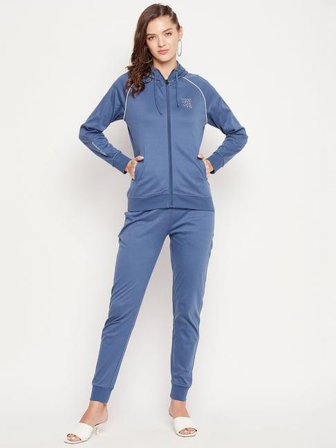 edrio blue pure cotton track suit