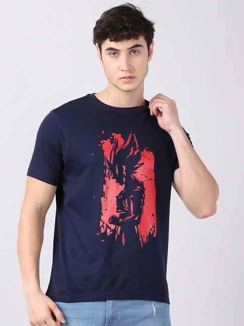 bushirt navy cotton crew t-shirt