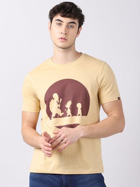 bushirt beige cotton crew t-shirt