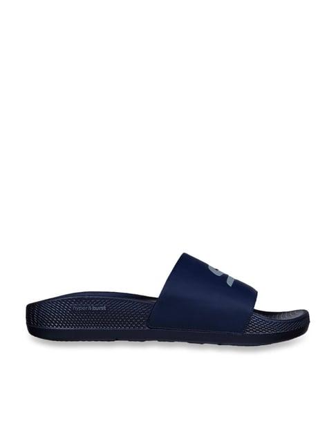 skechers men's on the go navy slides