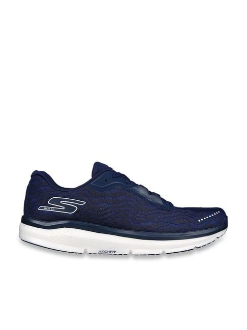 skechers men's go run ride 10 navy white running shoes