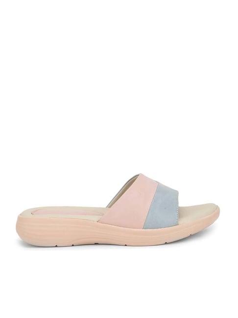 senorita by liberty women's pink & blue casual wedges