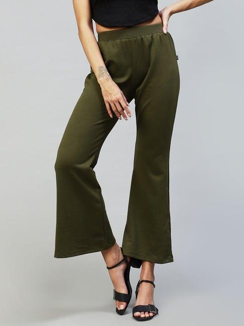 rigo olive slim fit mid rise pants