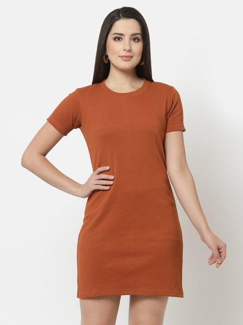 club york rust shift dress