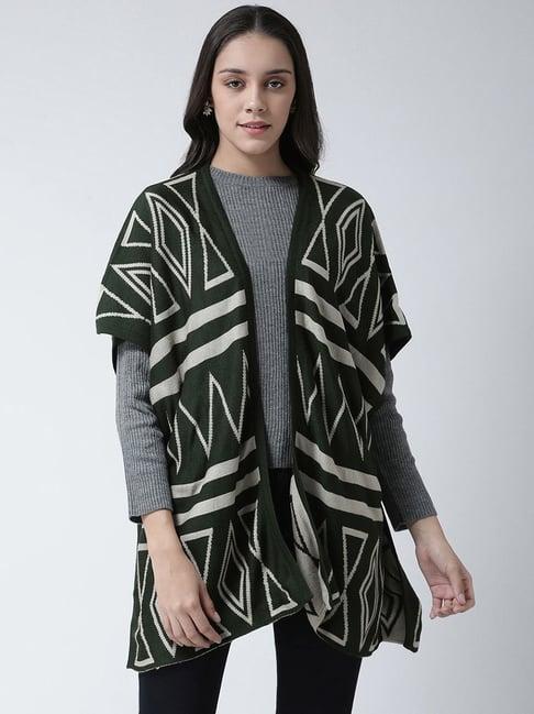 club york green printed shrug