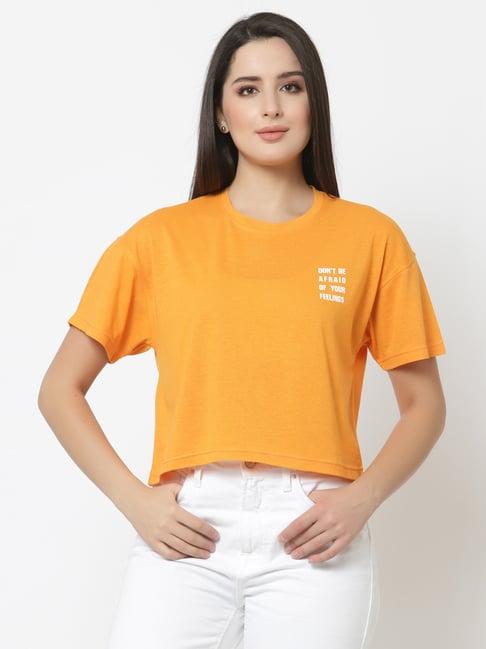 club york orange regular fit t-shirt