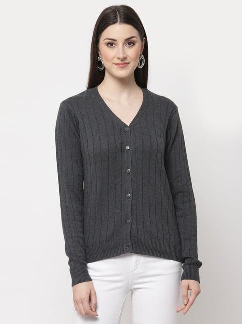 club york grey striped cardigan