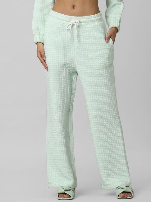 only mint cotton textured high rise sweatpants