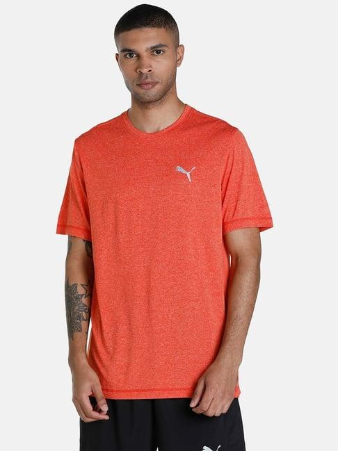 puma orange regular fit orange t-shirt