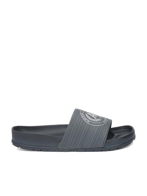 alberto torresi men's grey slide sandals