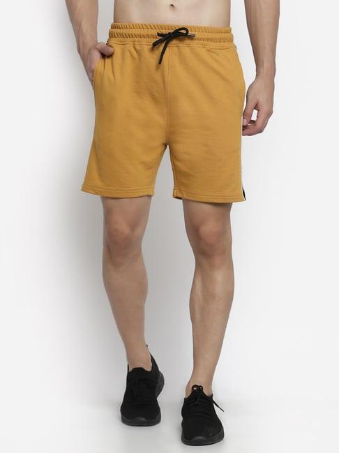 club york mustard regular fit shorts