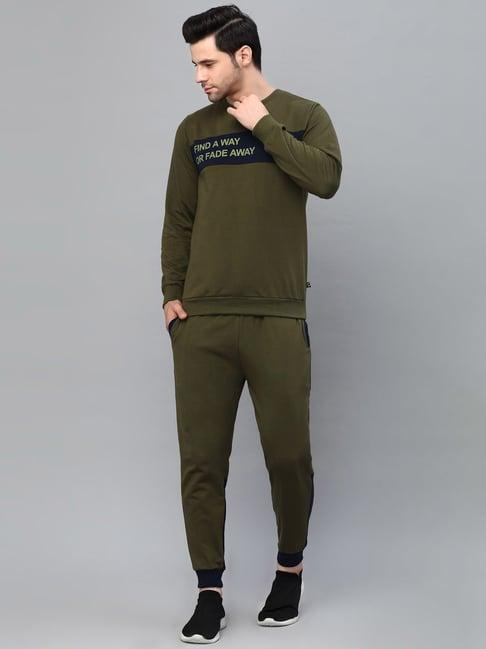 rigo green regular fit tracksuit