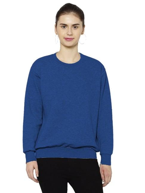 vimal jonney blue fleece regular fit sweatshirt