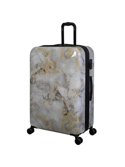 it luggage grey 8 wheel large hard cabin trolley