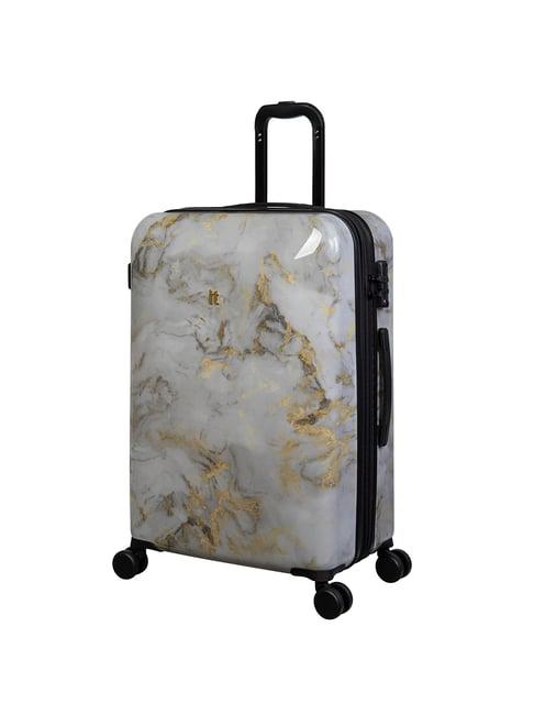 it luggage grey 8 wheel medium hard cabin trolley