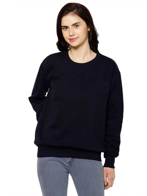 vimal jonney navy fleece regular fit sweatshirt