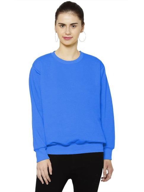 vimal jonney blue fleece regular fit sweatshirt