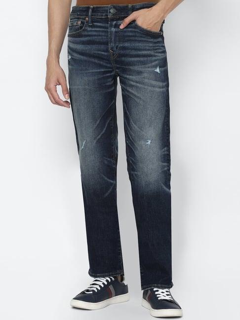 american eagle navy regular fit jeans