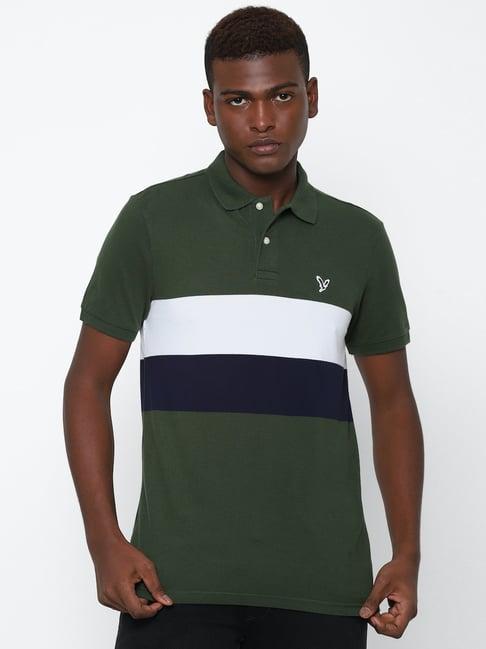 american eagle outfitters multi cotton regular fit colour block polo t-shirt