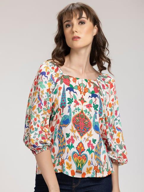 shaye multicolor floral print top