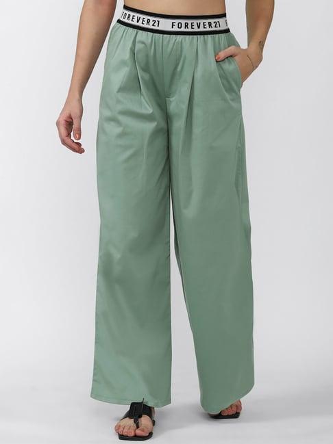 forever 21 sage green cotton regular fit pants