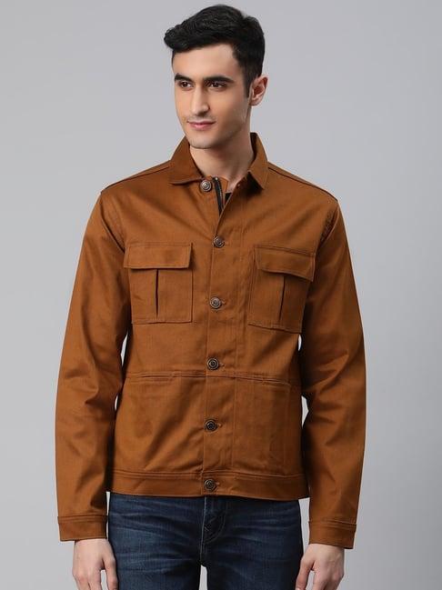 hubberholme bronze cotton regular fit denim jacket