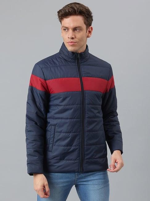 hubberholme navy regular fit striped jacket