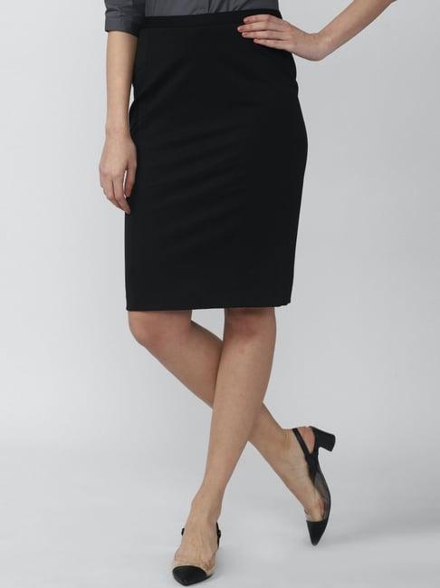 van heusen black shift skirt