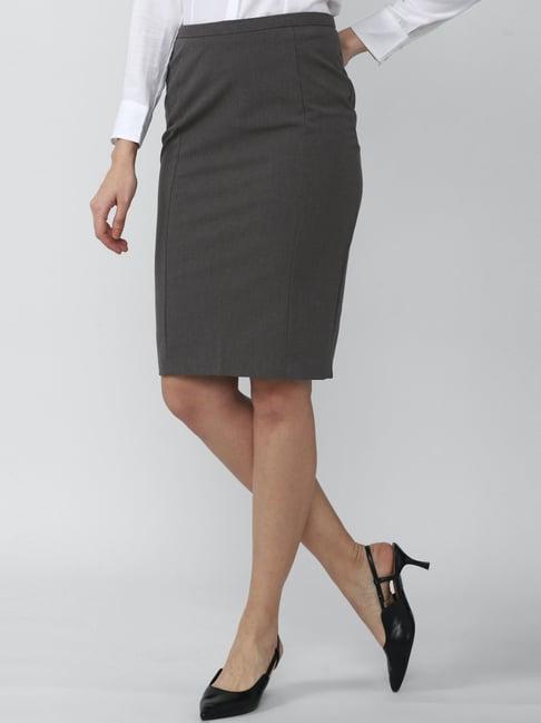 van heusen grey shift skirt