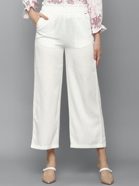 allen solly white mid rise culottes