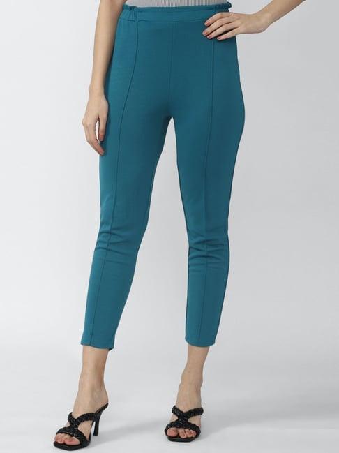 van heusen blue mid rise pants