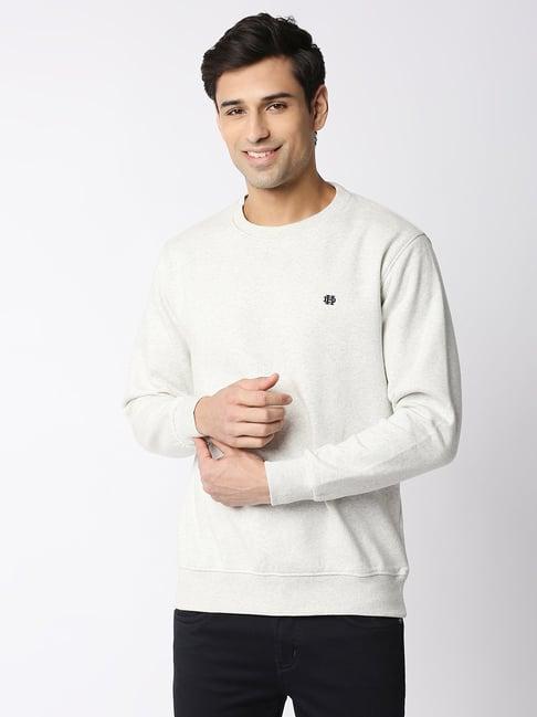 dragon hill off white full sleeves round neck sweatshirt