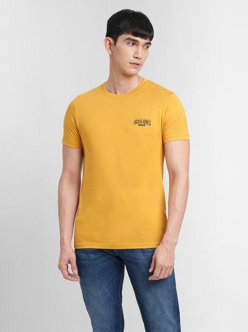 jack & jones mustard crew t-shirt