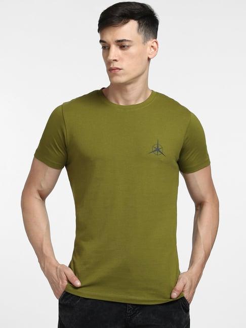 jack & jones green crew t-shirt