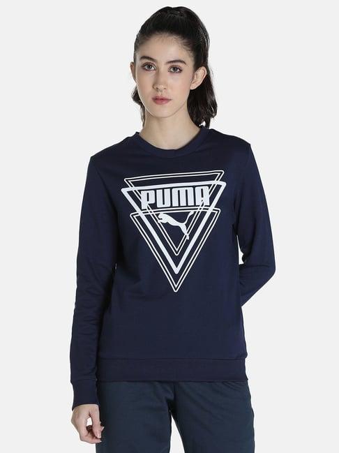 puma graphic regular fit crew-neck sweatshirt