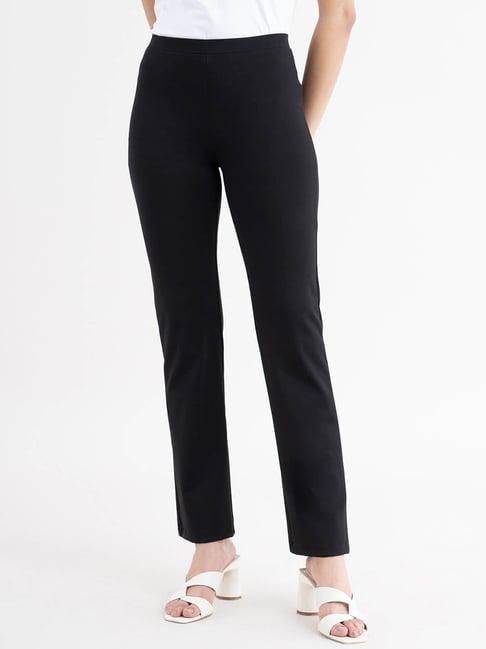 fablestreet women livin air straight fit high-rise trousers