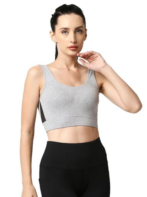 soie grey melange sports bra