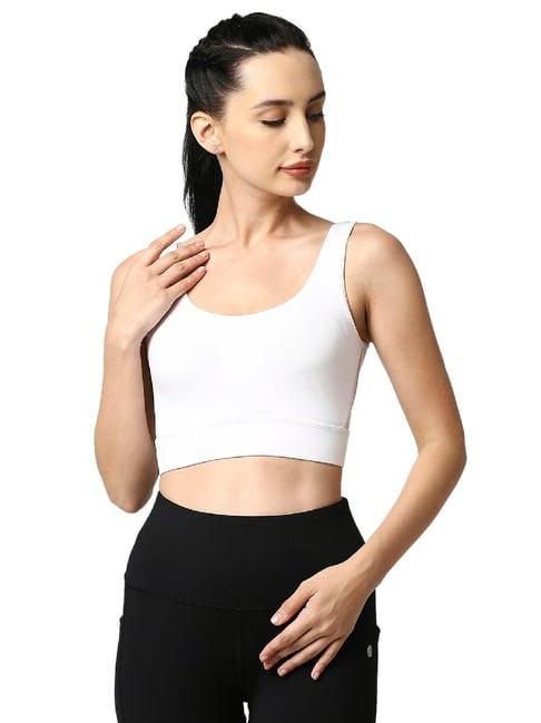 soie white sports bra