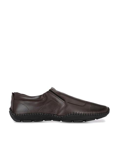 shences men's brown casual loafers