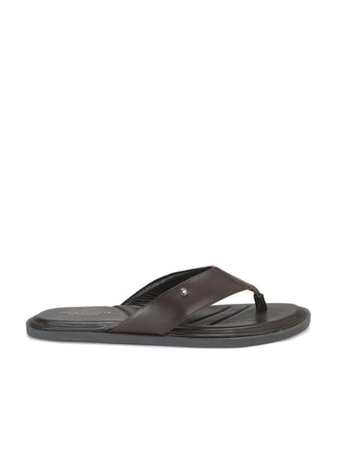 louis philippe men's brown thong sandals