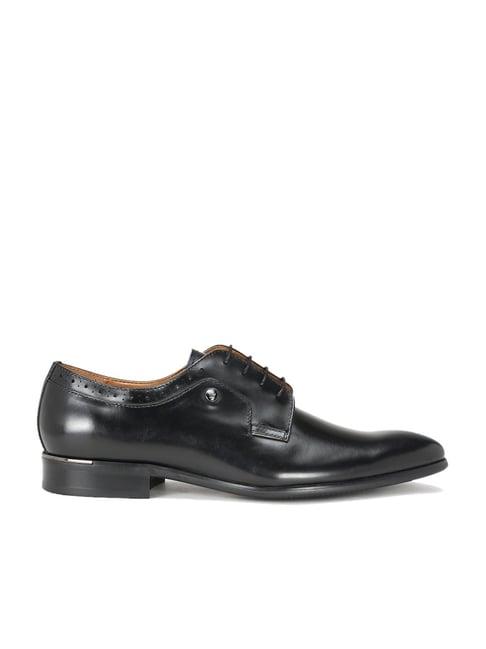 louis philippe men's black derby shoes