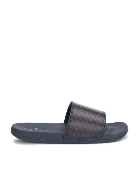 louis philippe men's grey slides